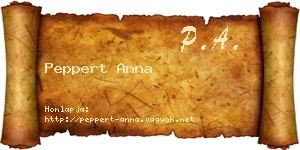 Peppert Anna névjegykártya